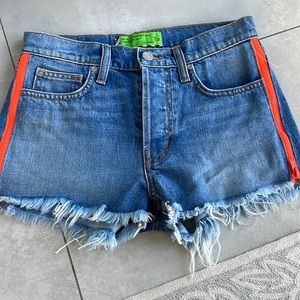 SR Sandrine Rose Jean Cutoff with orange zip size 23